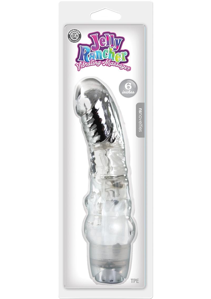 Jelly Rancher Vibrating Massager Waterproof Clear 6 Inch