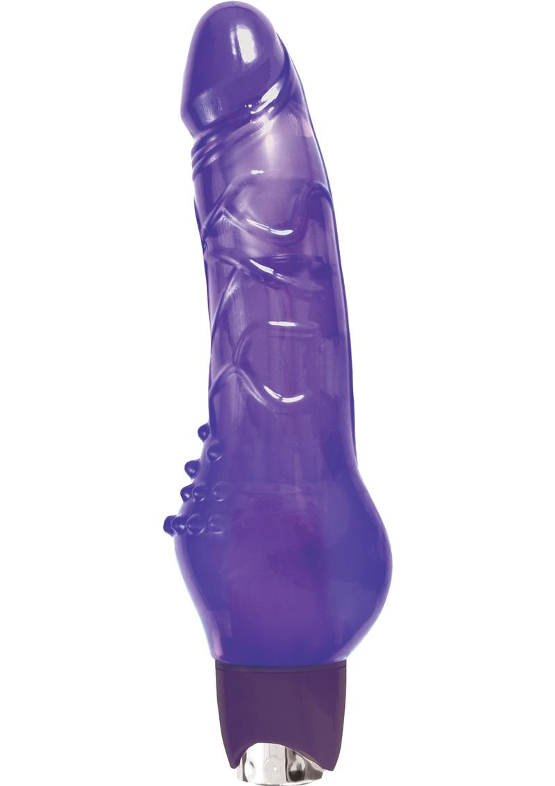 Masajeador vibratorio Jelly Rancher resistente al agua, morado, 8 pulgadas