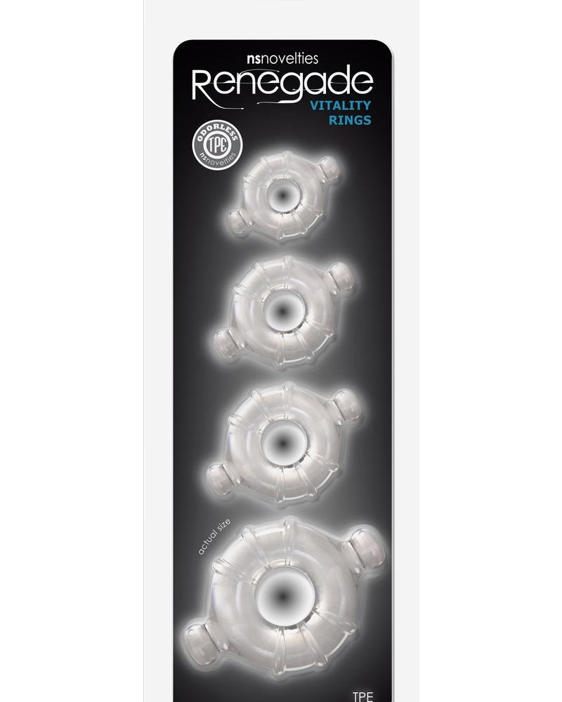 Renegade Vitality Rings Clear 4 Set