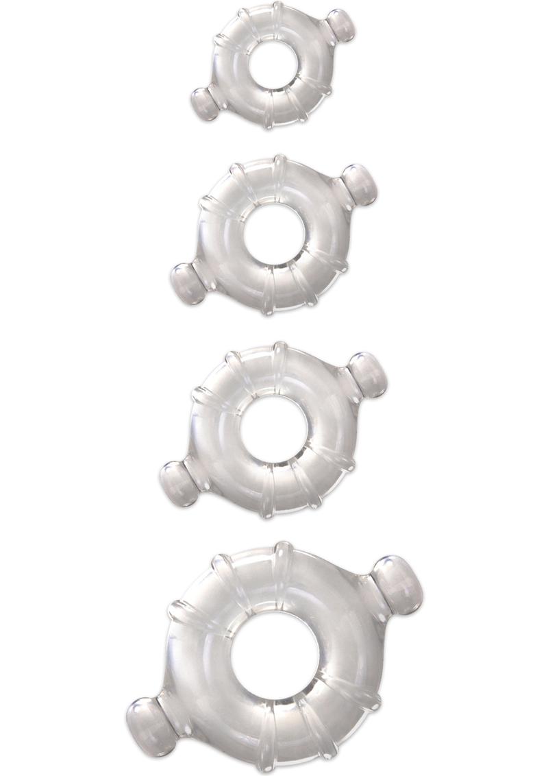 Juego de 4 anillos transparentes Renegade Vitality