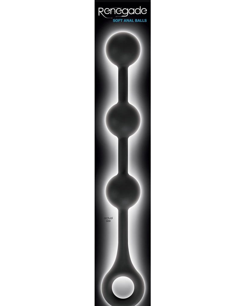 Renegade Soft Silicone Anal Balls Black