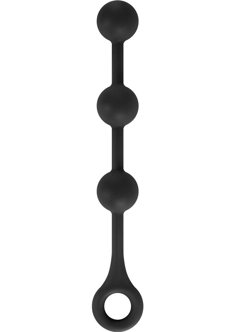 Bolas anales de silicona blanda Renegade de color negro