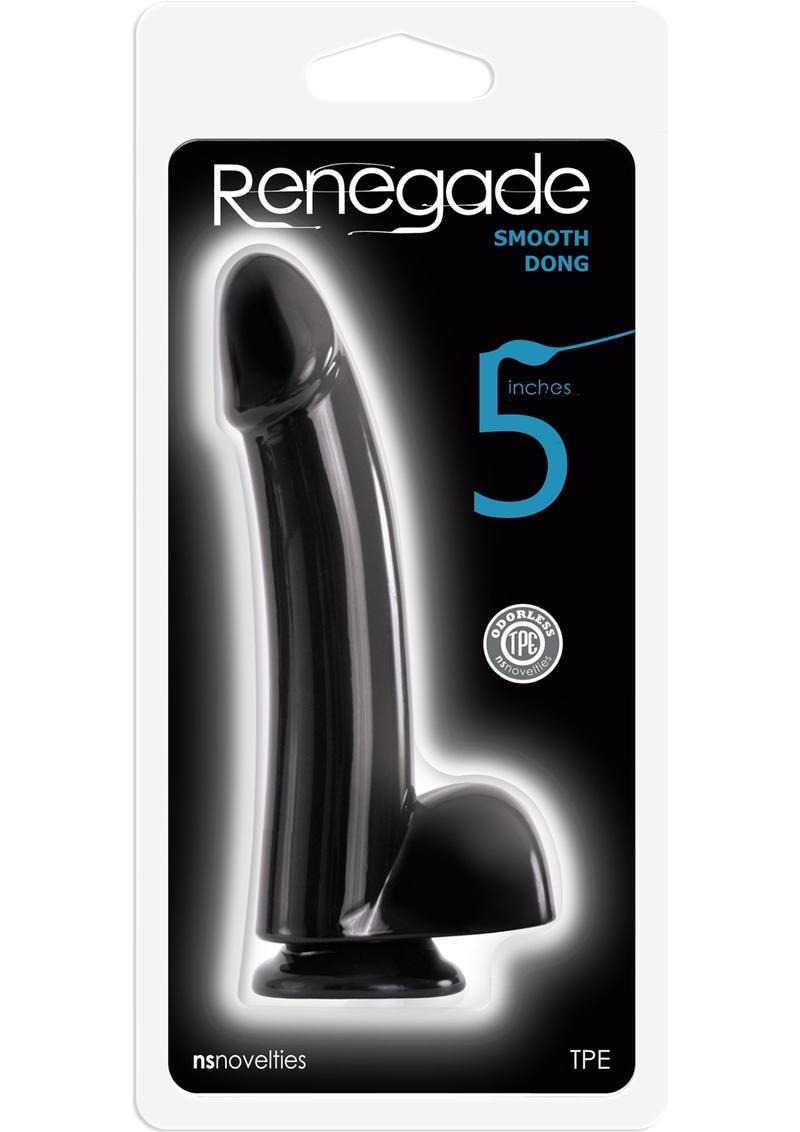 Renegade Smooth Dong Black 5 Inch