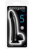 Renegade Smooth Dong Black 5 Inch