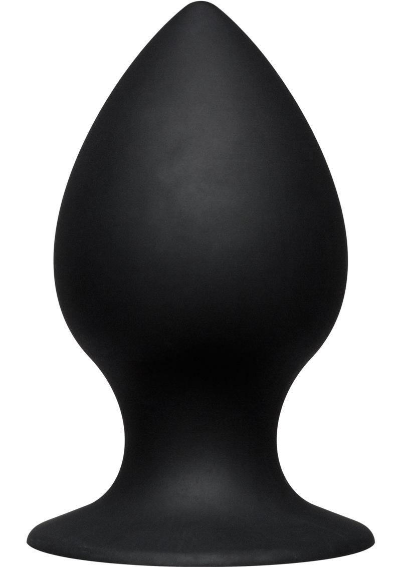 Tapón anal extragrande de silicona Kink Ace, color negro, 5 pulgadas