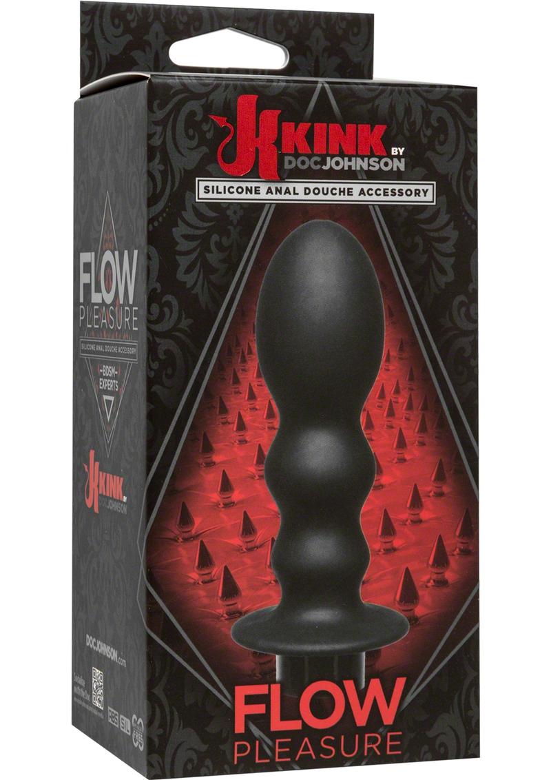 Kink Flow Pleasure Silicone Anal Douche Accessory Black