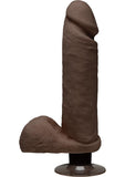 El D Perfect D Vibrating Dual Dense Ultraskyn Dong con bolas Impermeable Chocolate 8 pulgadas