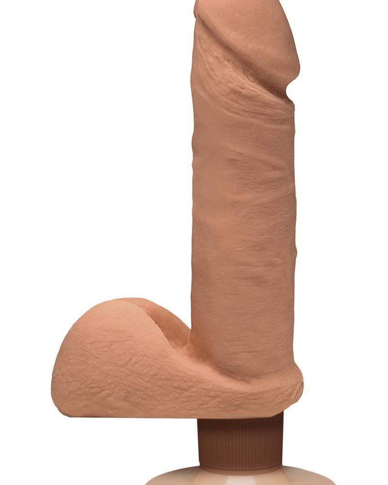 El D Perfect D Vibrador Dual Dense Ultraskyn Dong Con Bolas Impermeable Caramelo 7 Pulgadas