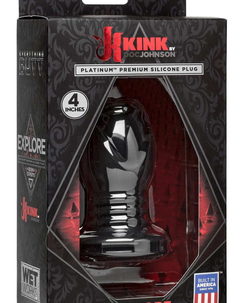 Kink Explore Silicone Anal Plug Black 4 Inch