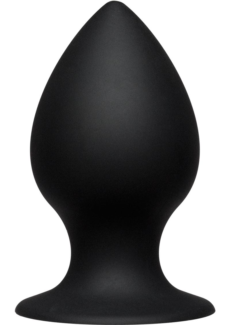 Tapón anal de silicona Kink Ace de tamaño mediano, color negro, 4 pulgadas