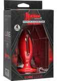 Tapón anal de silicona Kink Lube Lunge, pequeño, rojo, 4 pulgadas