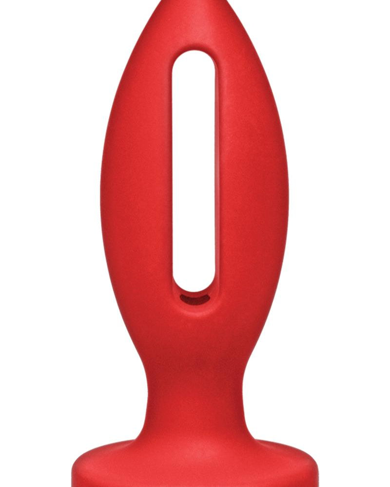 Kink Lube Lunge Silicone Anal Plug Small Red 4 Inch