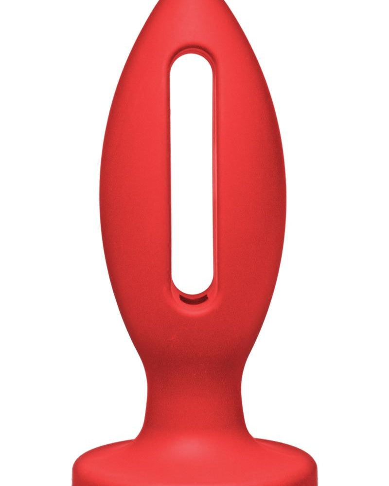 Kink Lube Luge Silicone Anal Plug Medium Red 5 Inch