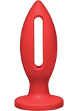 Kink Lube Luge Silicone Anal Plug Medium Red 5 Inch