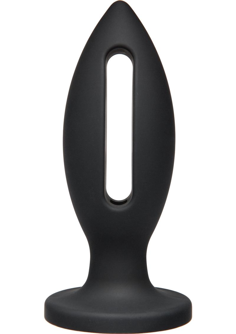 Tapón anal de silicona Kink Luge de 6 pulgadas, color negro