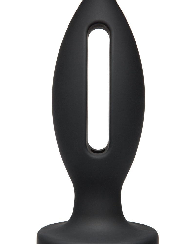 Kink Lube Luge Silicone Anal Plug Large Black 6 Inches