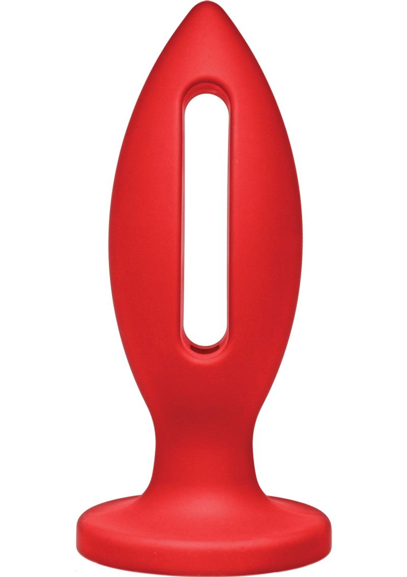 Tapón anal de silicona Kink Luge de 6 pulgadas, color rojo