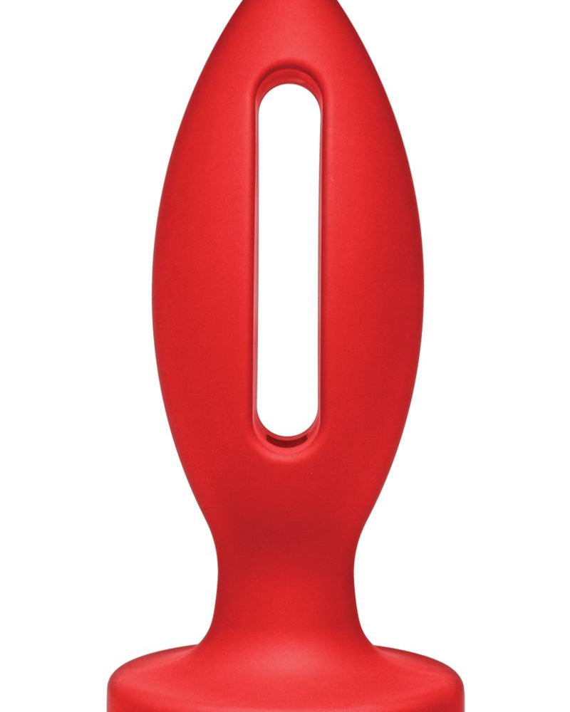 Kink Lube Luge Silicone Anal Plug Large Red 6 Inches