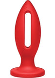 Kink Lube Luge Silicone Anal Plug Large Red 6 Inches