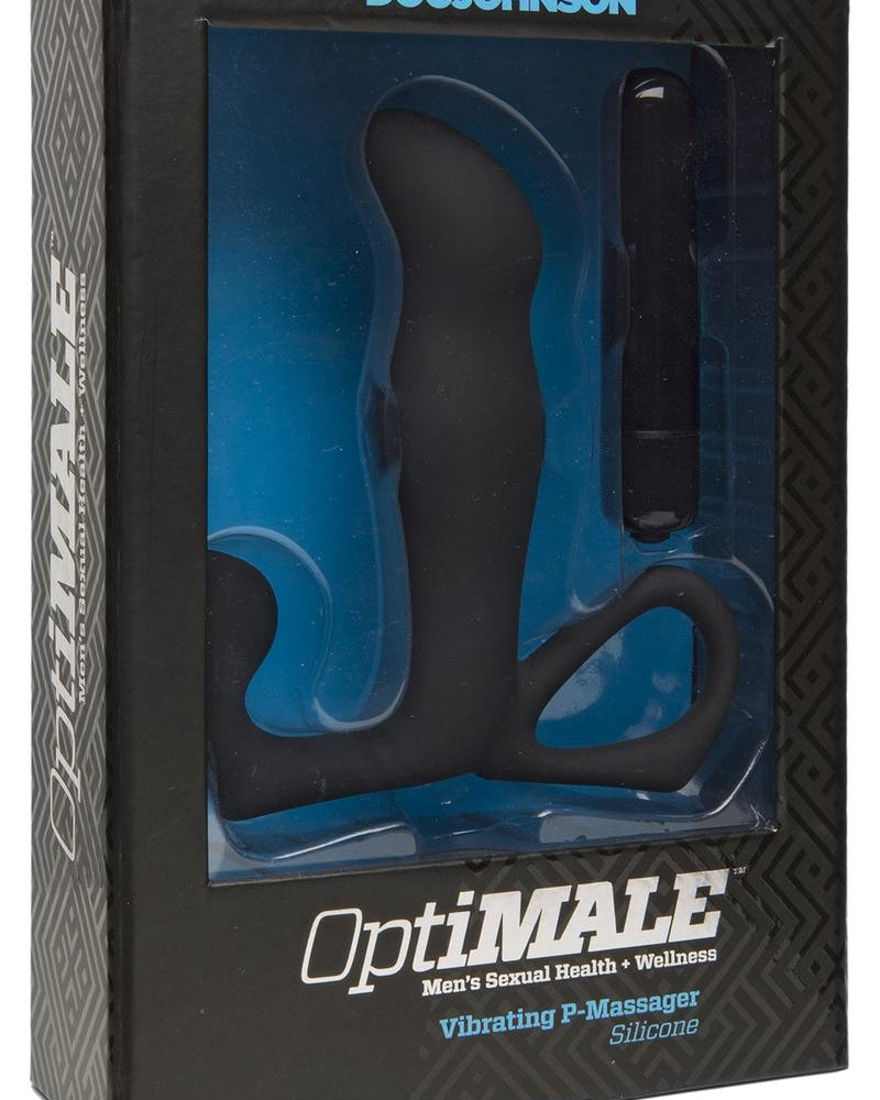 Optimale Vibrating Silicone P-Massager Waterproof Black