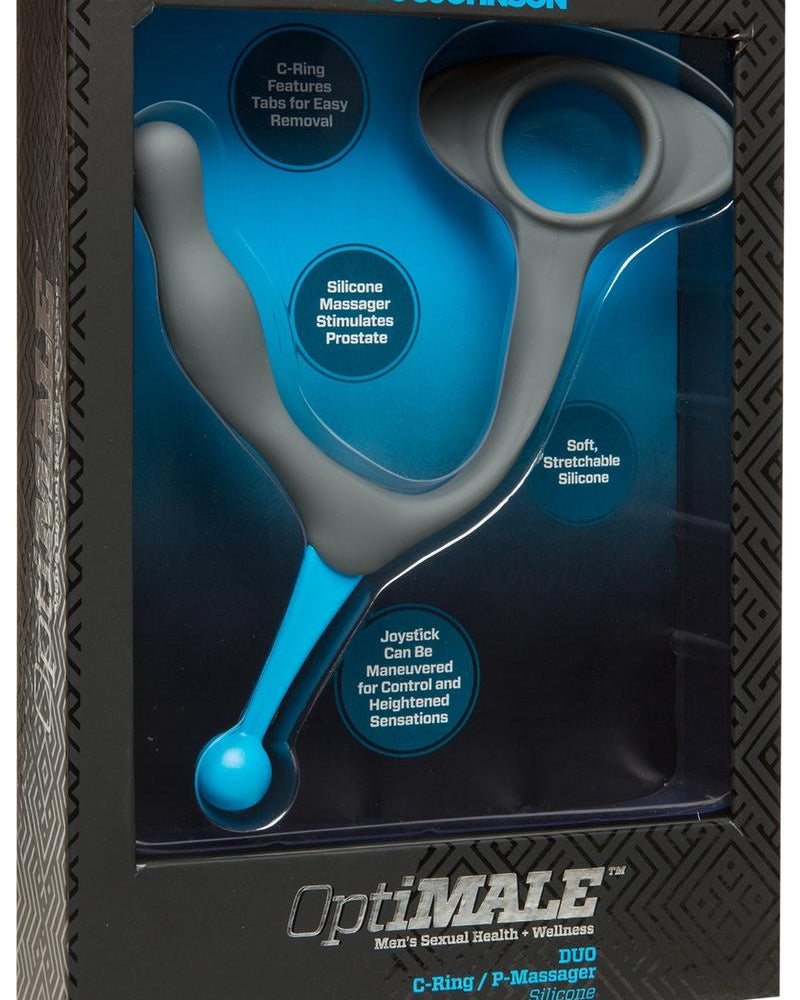 Optimale Duo Silicone C-Ring and P-Massager Slate