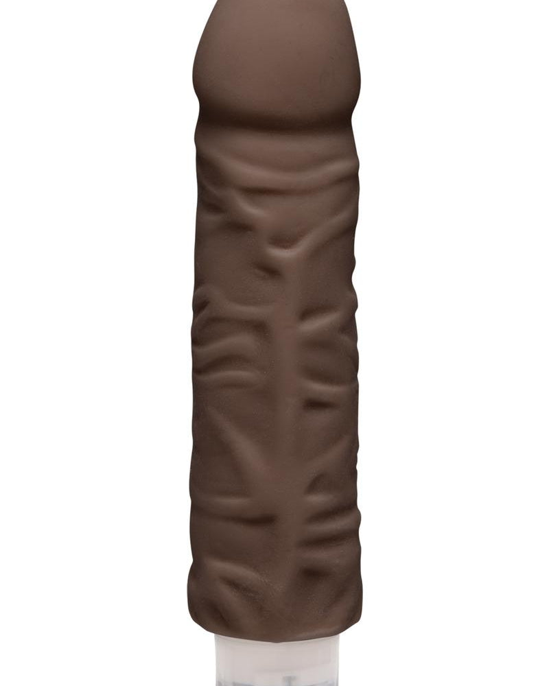 The D Shakin D Vibrating Dual Dense Ultraskyn Dong Chocolate 7 Inch