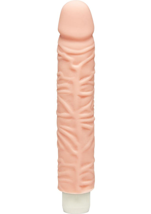 El D Shakin D Vibrating Dual Dense Ultraskyn Dong vainilla de 9 pulgadas