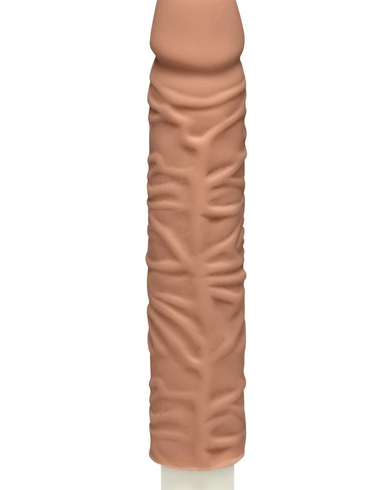 The D Shakin D Vibrating Dual Dense Ultraskyn Dong Caramel 9 Inch