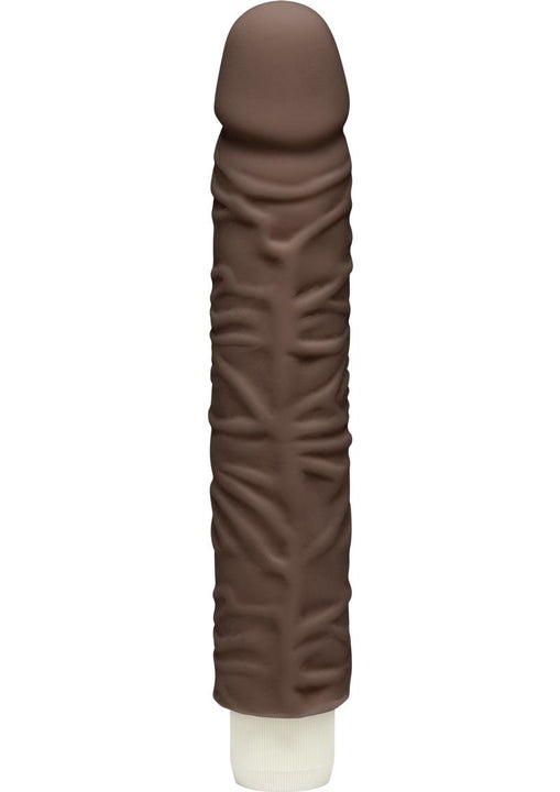 The D Shakin D Vibrating Dual Dense Ultraskyn Dong Chocolate 9 Inch