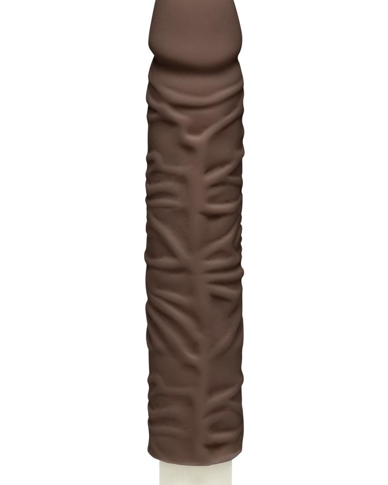 The D Shakin D Vibrating Dual Dense Ultraskyn Dong Chocolate 9 Inch
