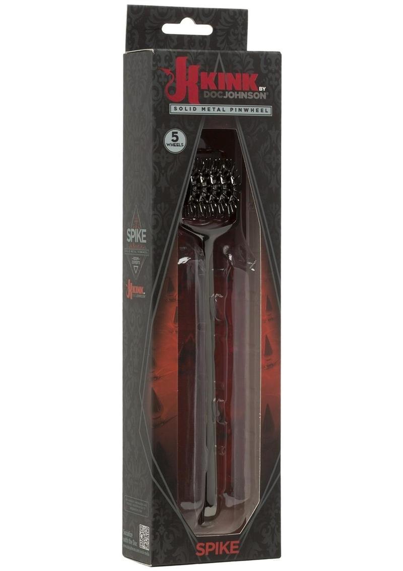 Kink Solid Metal Pinwheel Spike 5 Wheels Black Chrome