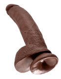 King Cock 9-Inch Cock With Balls - Brown