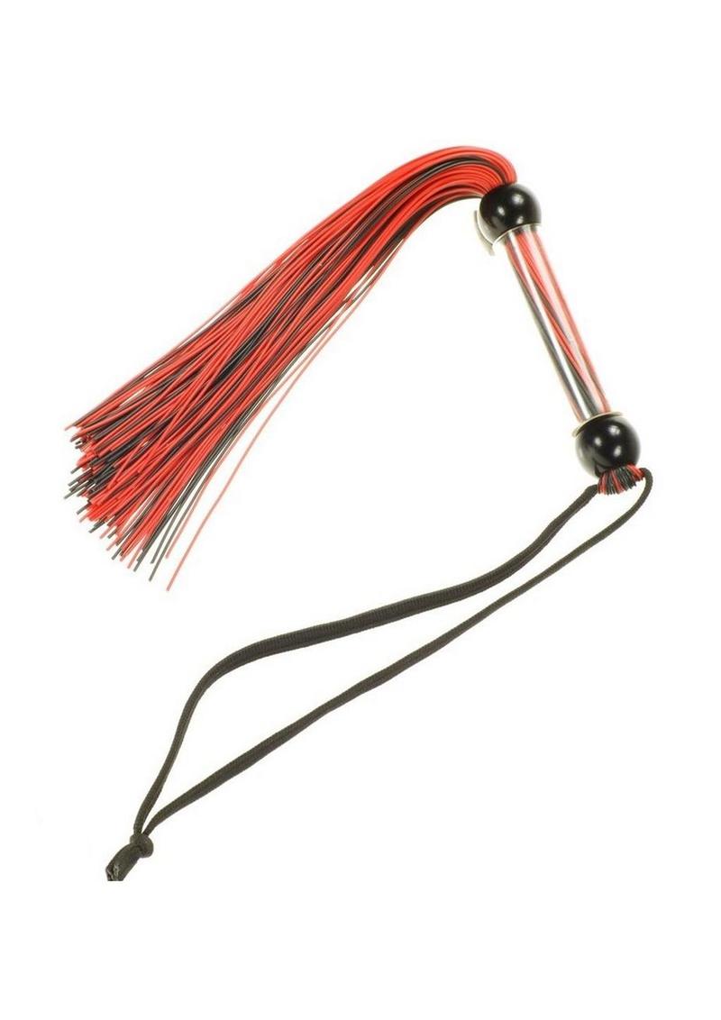 Kinx Tease and Please Silicone Flogger Waterproof Black And Red