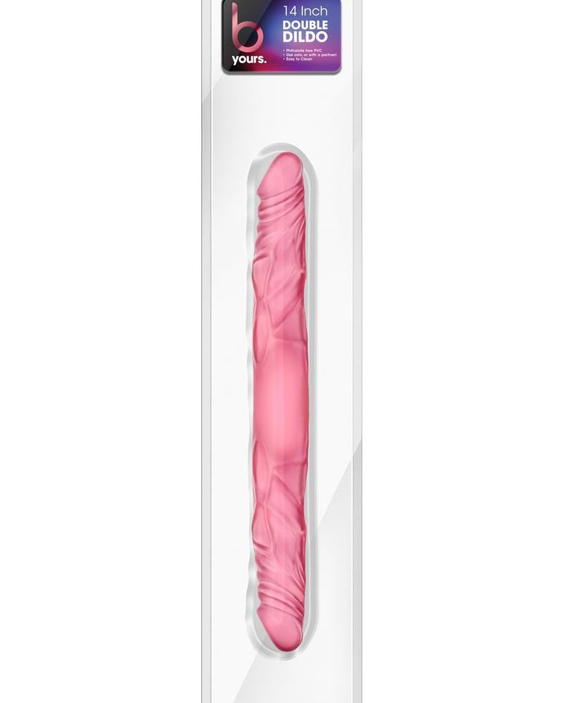B Yours Double Dildo Jelly Pink 14 Inch