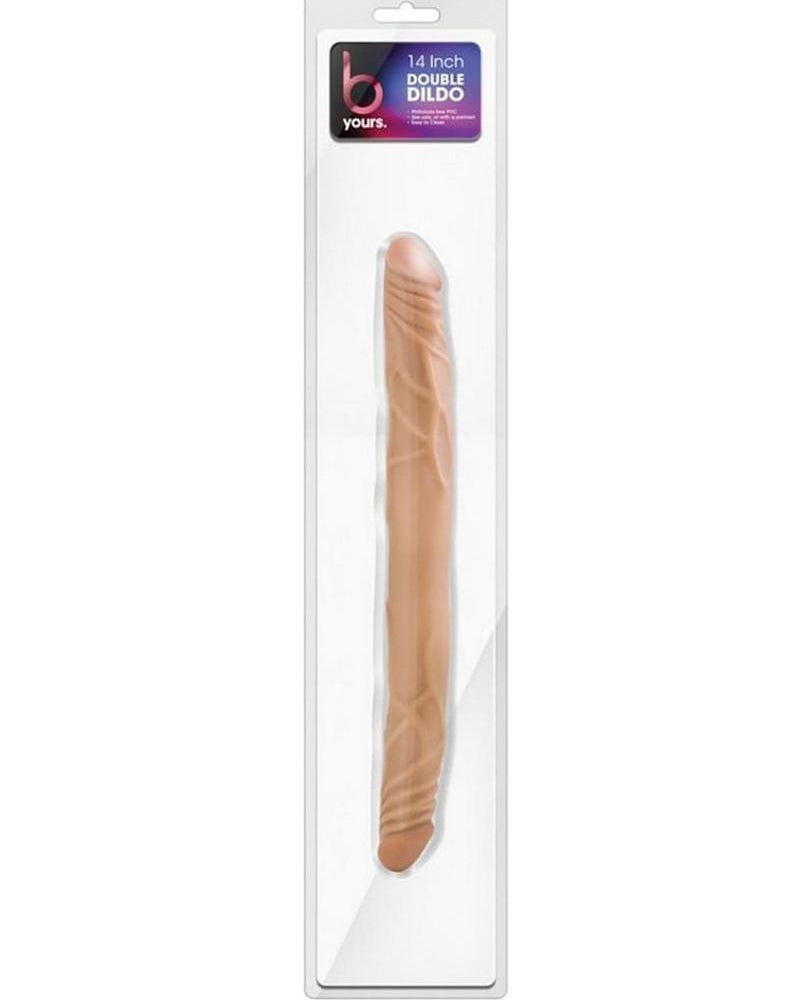 B Yours Double Dildo Latin Brown 14 Inch