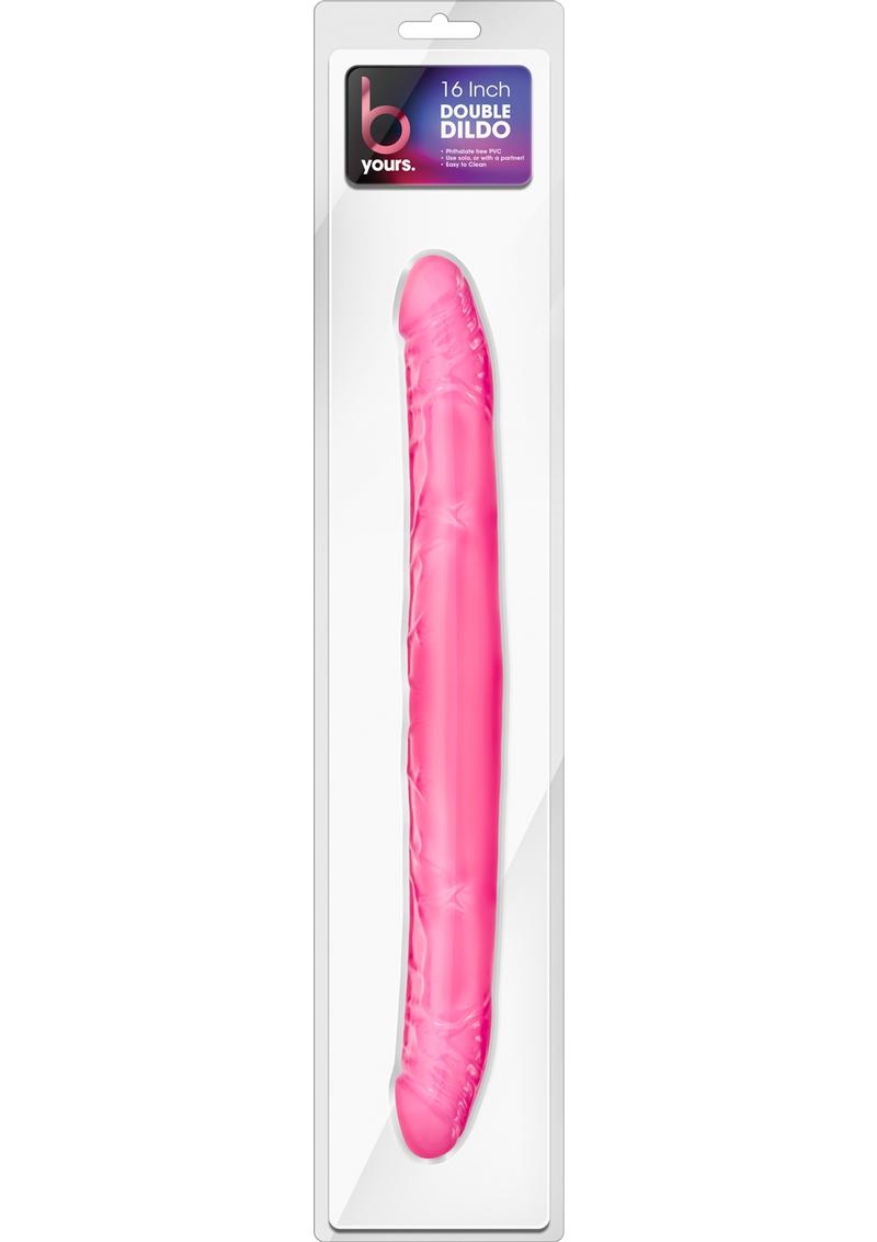 B Yours Double Dildo Jelly Pink 16 Inch