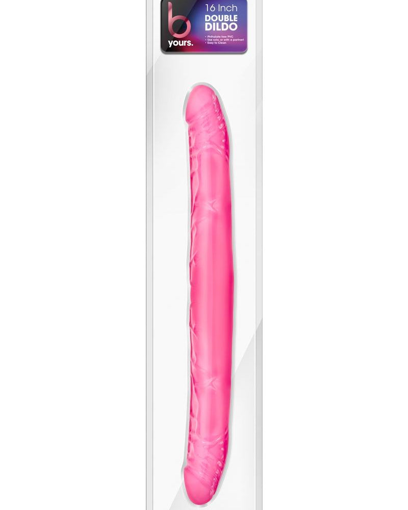 B Yours Double Dildo Jelly Pink 16 Inch