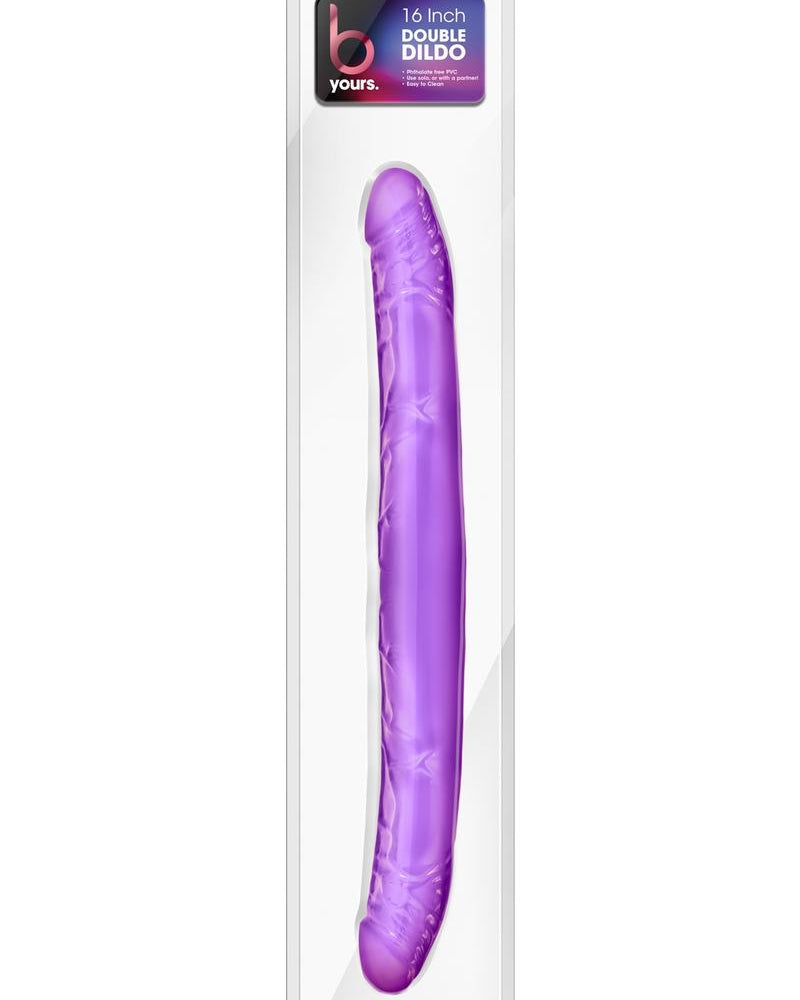 B Yours Double Dildo Jelly Purple 16 Inch