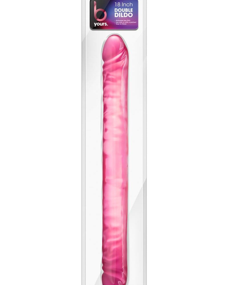 B Yours Double Dildo Jelly Pink 18 Inch