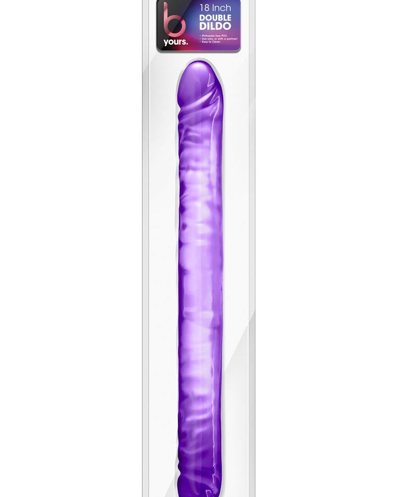 B Yours Double Dildo Jelly Purple 18 Inch