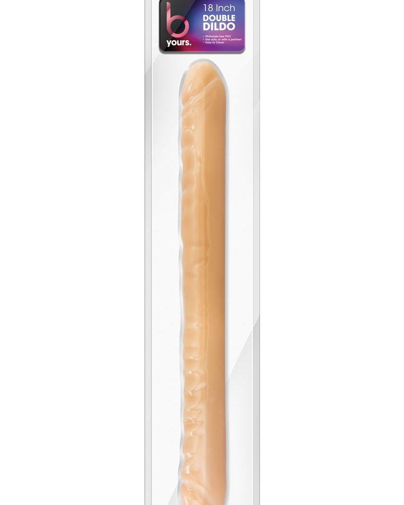 B Yours Double Dildo Beige 18 Inch