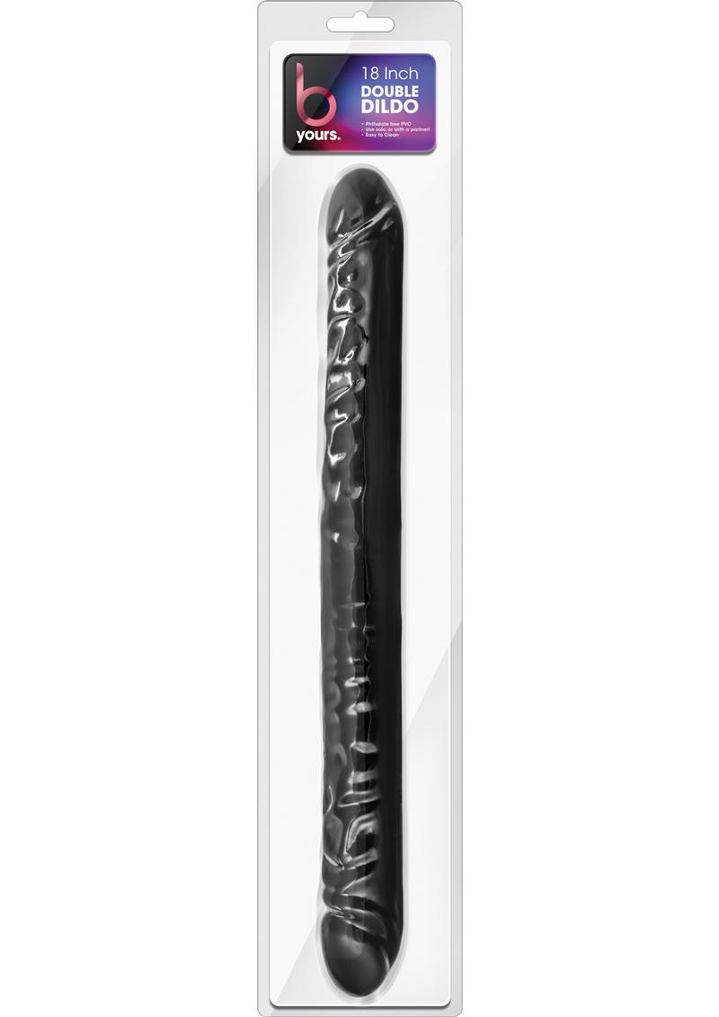 B Yours Double Dildo Black 18 Inch