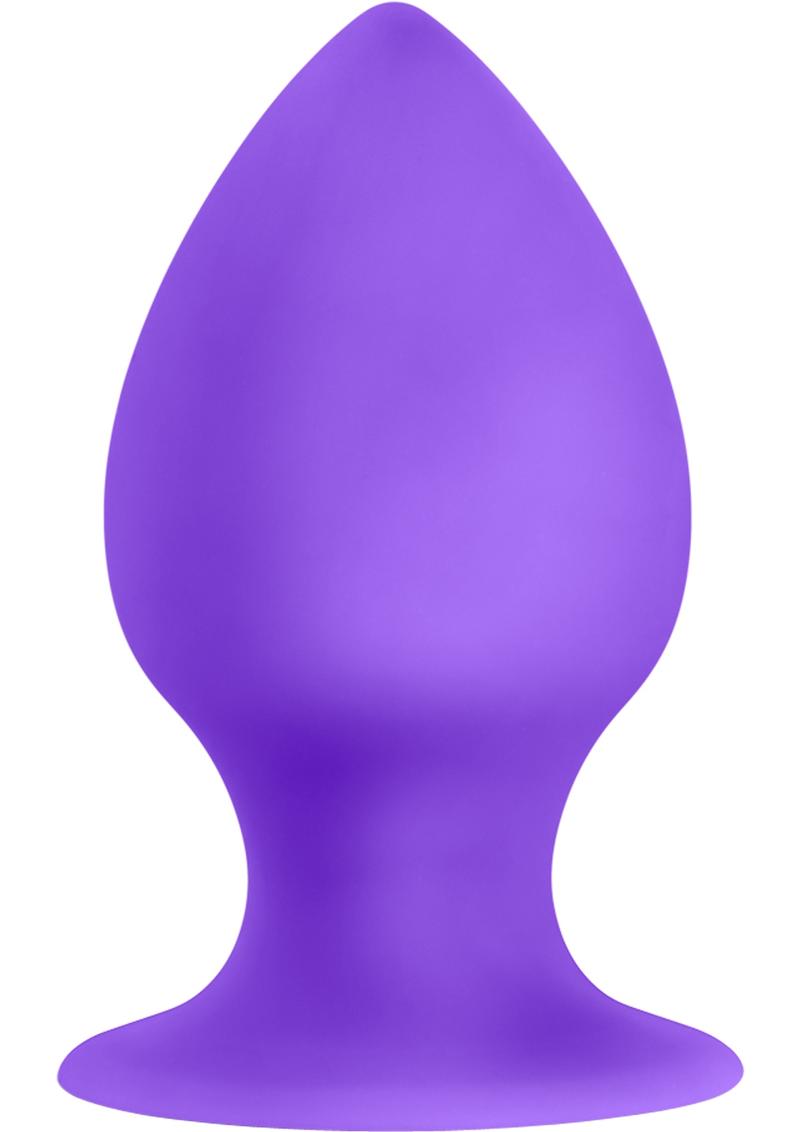 Tapón anal de silicona Luxe Rump Rimmer, tamaño pequeño, color morado