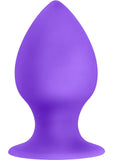 Tapón anal de silicona Luxe Rump Rimmer, tamaño mediano, morado