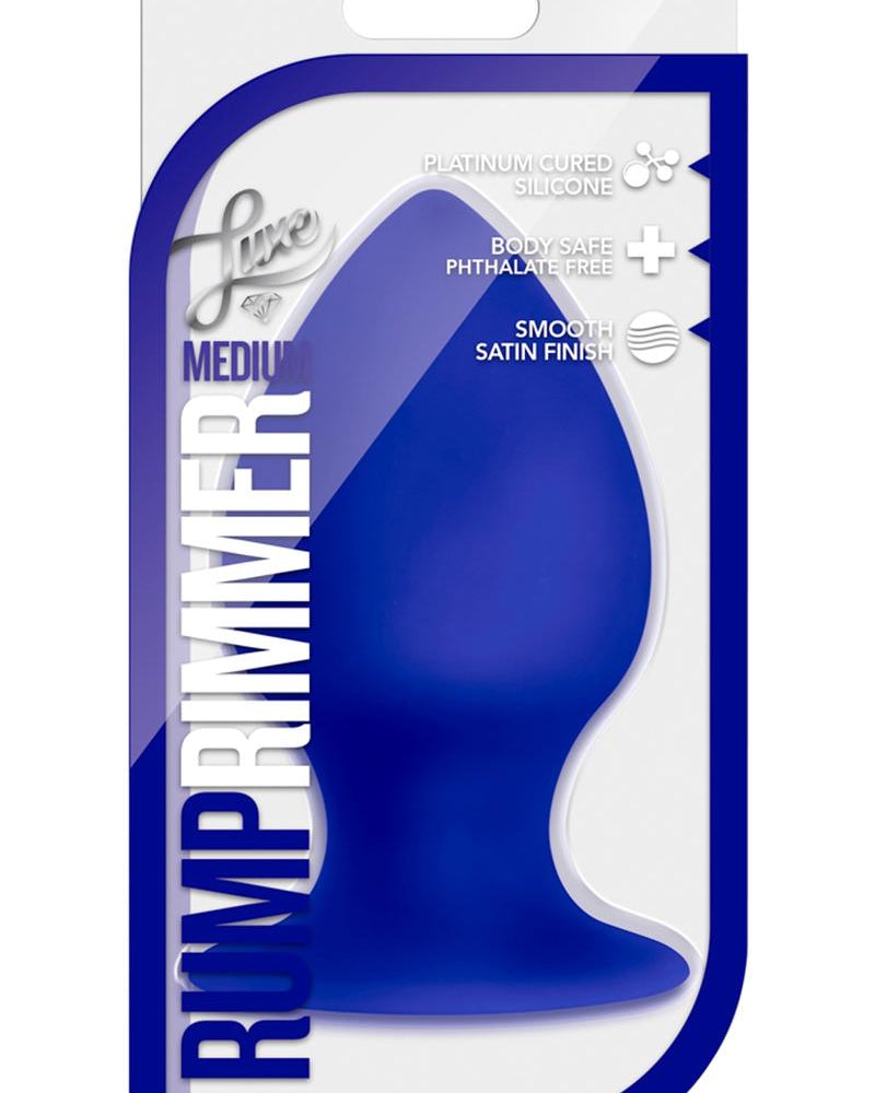 Luxe Rump Rimmer Silicone Anal Plug Medium Indigo