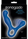 Renegade Revive Rechargeable Silicone Dual Stimulator Waterproof Blue