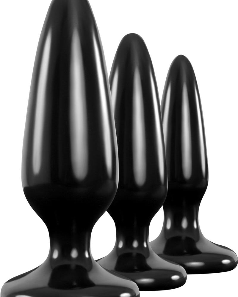 Renegade Trainer Kit Anal Plugs Black 3 Piece