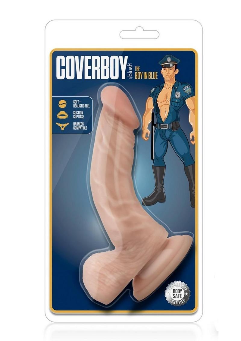 Consolador realista Loverboy The Boy In Blue de 6,5 pulgadas en color carne