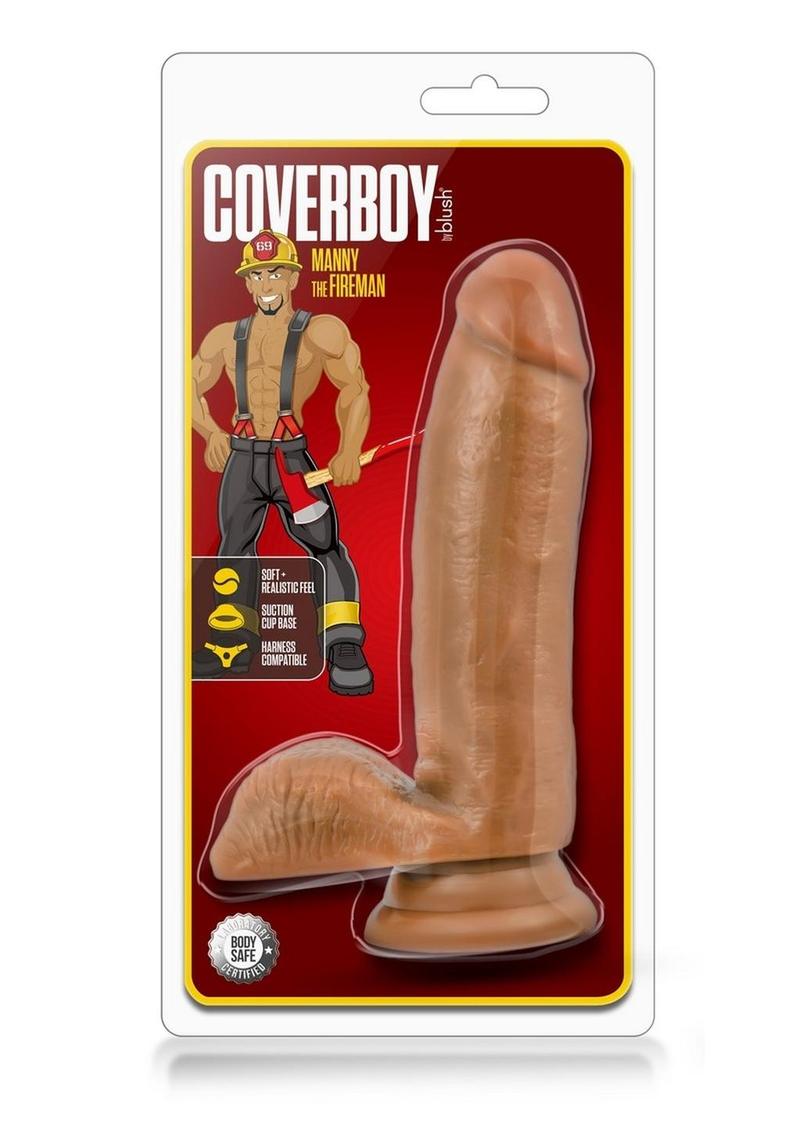 Loverboy Manny the Fireman Realistic Dildo Brown 7 Inch