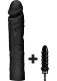 Drilldo Dildo Vac U Lock Compatible Drilldo Bit Dong Black 10 Inch